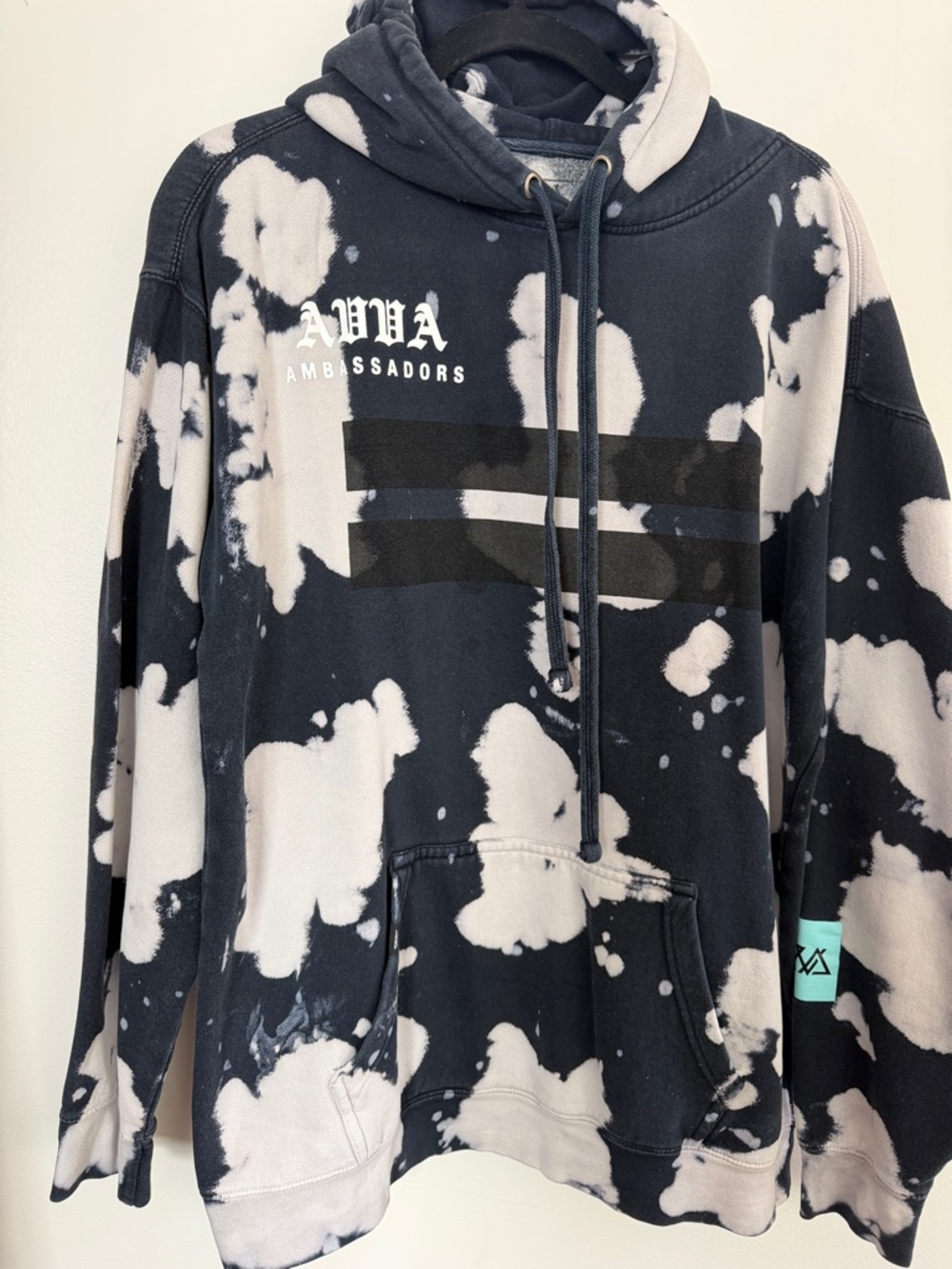 AVVS Ambassadors With Aliha Black and White Tie-Dye Crewneck Hoodie